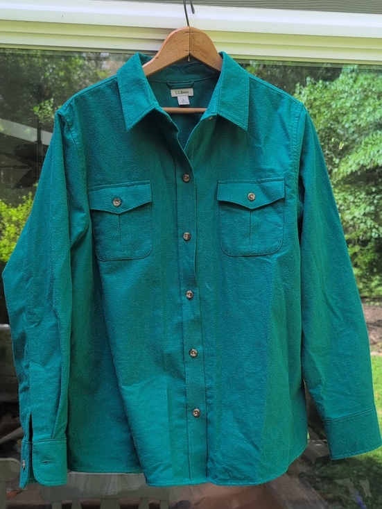 L.L. Bean Tops - L.L. Bean Teal Shirt Jacket